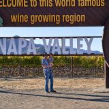 Myself and toddler at Napa Valley sign